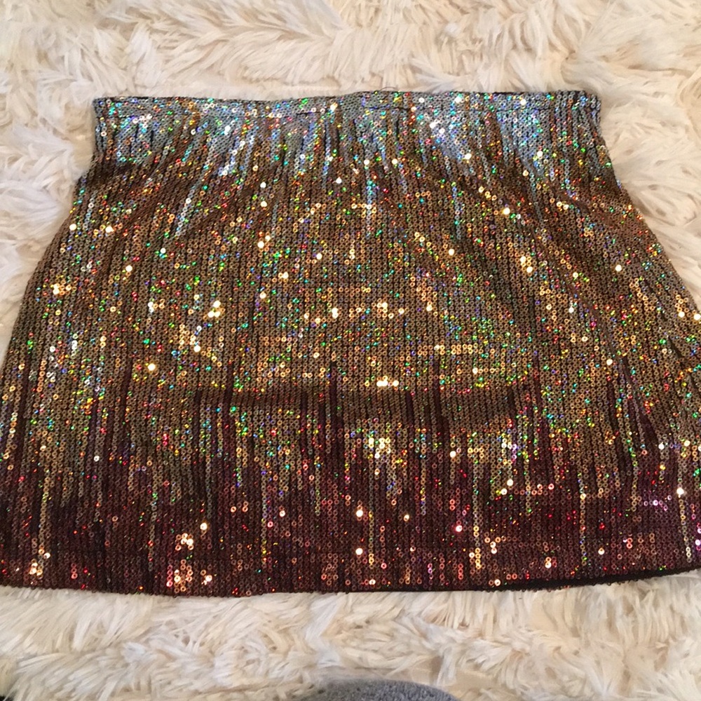 Sequin mini skirt
